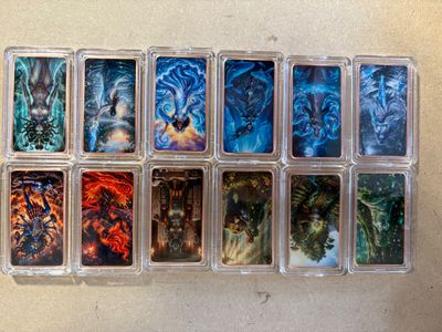 Set Of Collectible copper Fantasy Art Cards