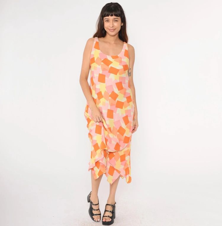 Colorful Sleeveless Midi Dress image 4