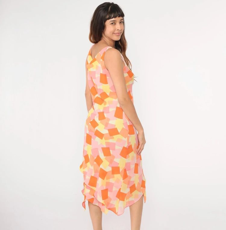 Colorful Sleeveless Midi Dress image 2