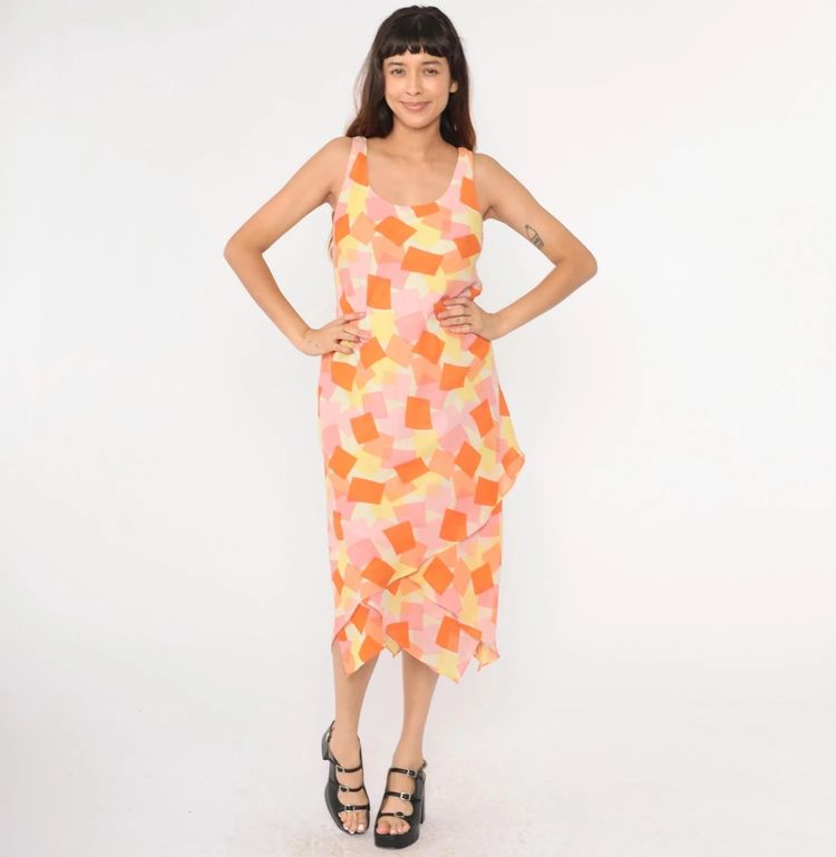 Colorful Sleeveless Midi Dress image 3