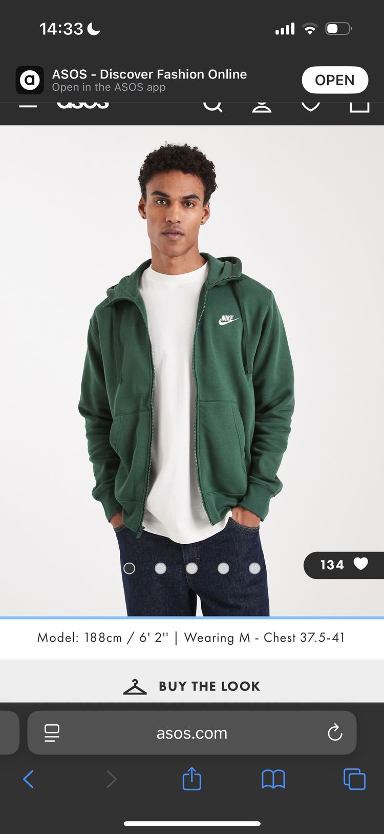 Nike Green Zip-Up Hoodie