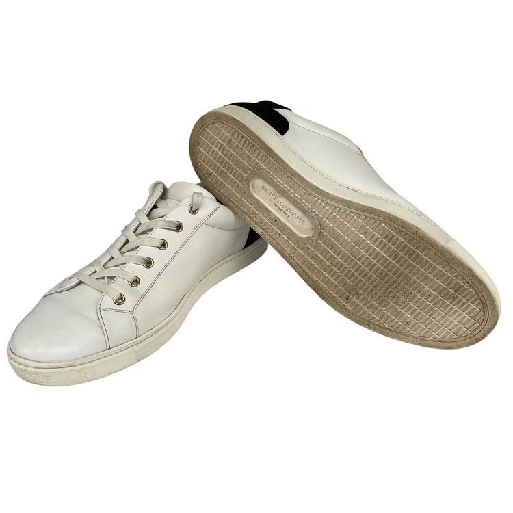 Dolce & Gabbana Leather Trainers UK 9 image 3