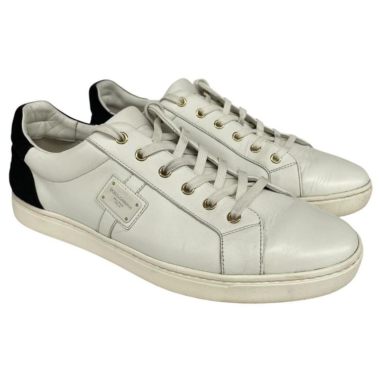 Dolce & Gabbana Leather Trainers UK 9 image 5