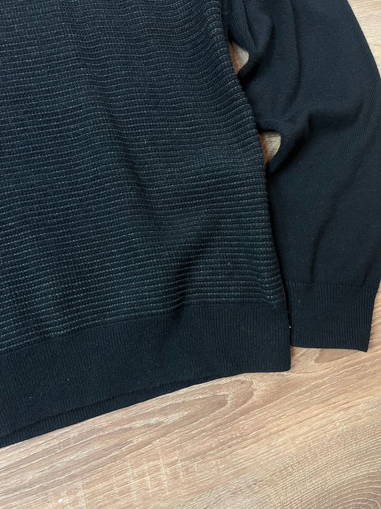 Black Fred Perry Waffle Stitch Knit Jumper (XL) image 5