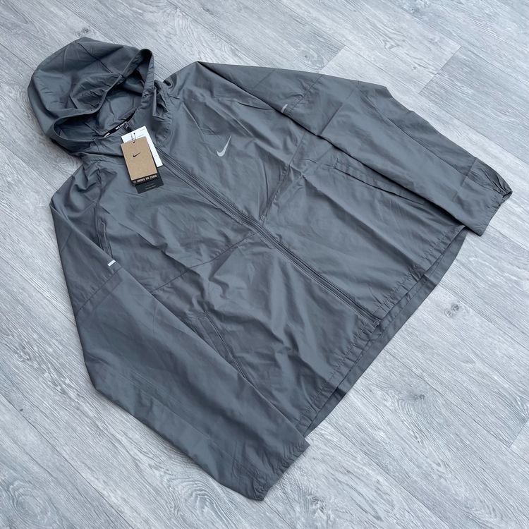Nike Miler Repel Full Zip Windbreaker Running Jacket - Smoke Grey [DD4746-084] imagen 2