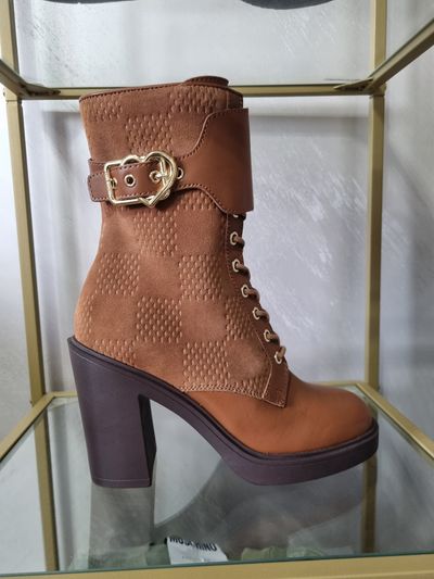Love Moschino Brown High-Heeled Ankle Boots