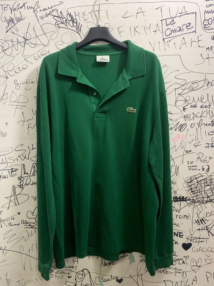 Lacoste Green Long Sleeve Polo Shirt