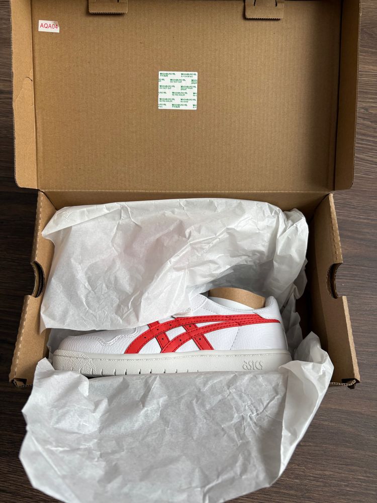 Asics Kids White And Red Sneakers image 5