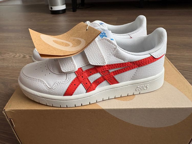 Asics Kids White And Red Sneakers image 3