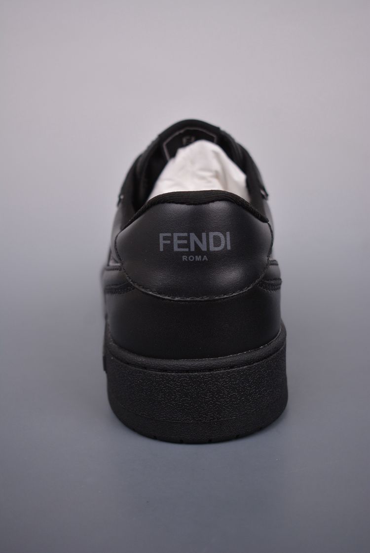 Fendi Black Leather Sneakers image 4