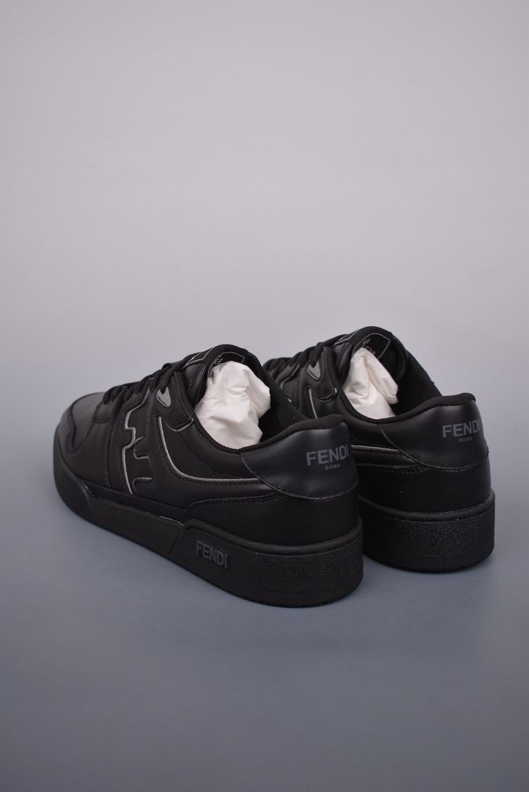 Fendi Black Leather Sneakers image 2