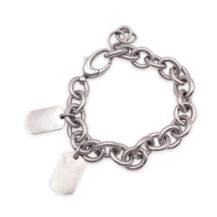 Gucci Silver Bracelet Dog Tag obraz 3