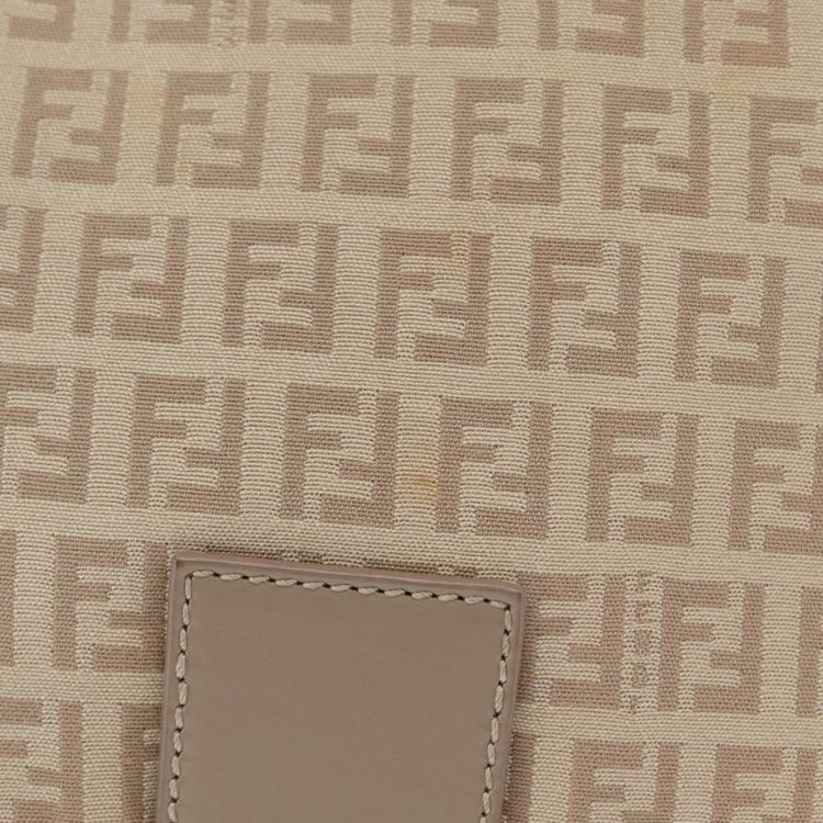 FENDI Zucchino Canvas Shoulder Bag Beige Silver 8BT075 Auth 211031 - Jerrillo image 3