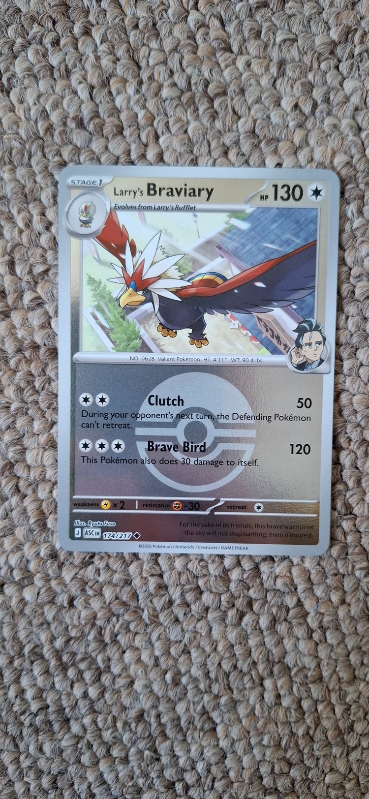 Larry'S Braviary Pokémon Card