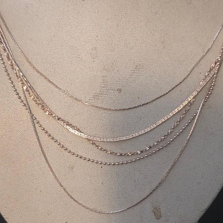 Layered Gold-Tone Necklace imagen 4