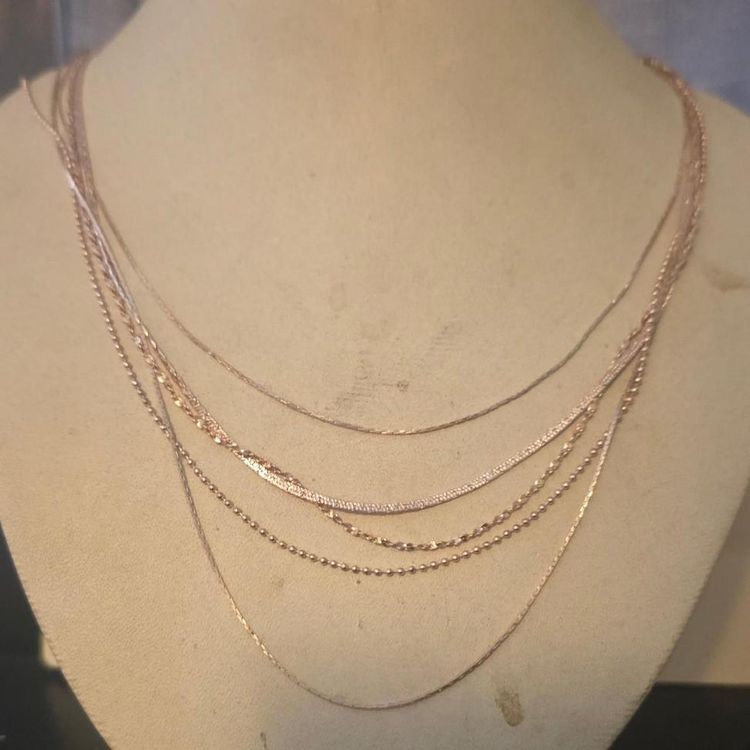 Layered Gold-Tone Necklace image 1