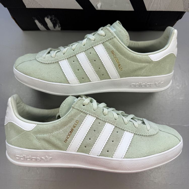 Adidas Originals Broomfield Size UK 7 Linen Green White Men's Trainers GW2548 image 1
