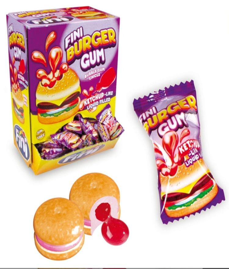 Junk Food Fini Burger Gum box of 200 product image