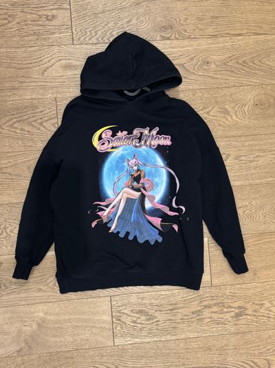 Black Hoodie With Sailor Moon Graphic
