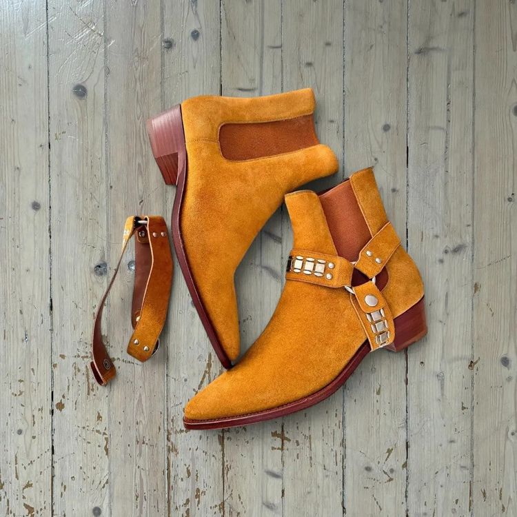 Celine Camargue Biker Chelsea 40mm Havana Boots obraz 3