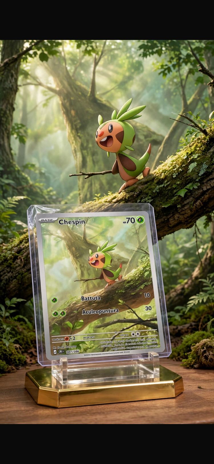 Chespin Pokémon Trading Card imagen 1