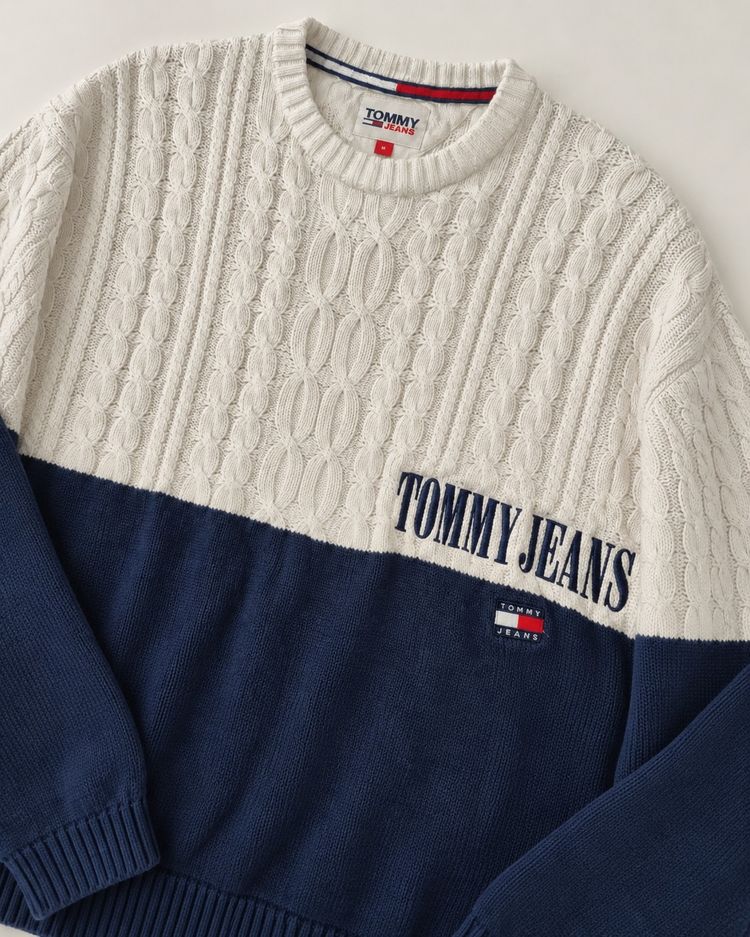 Immagine di Tommy Jeans Colorblock Cable Knit Sweater 4