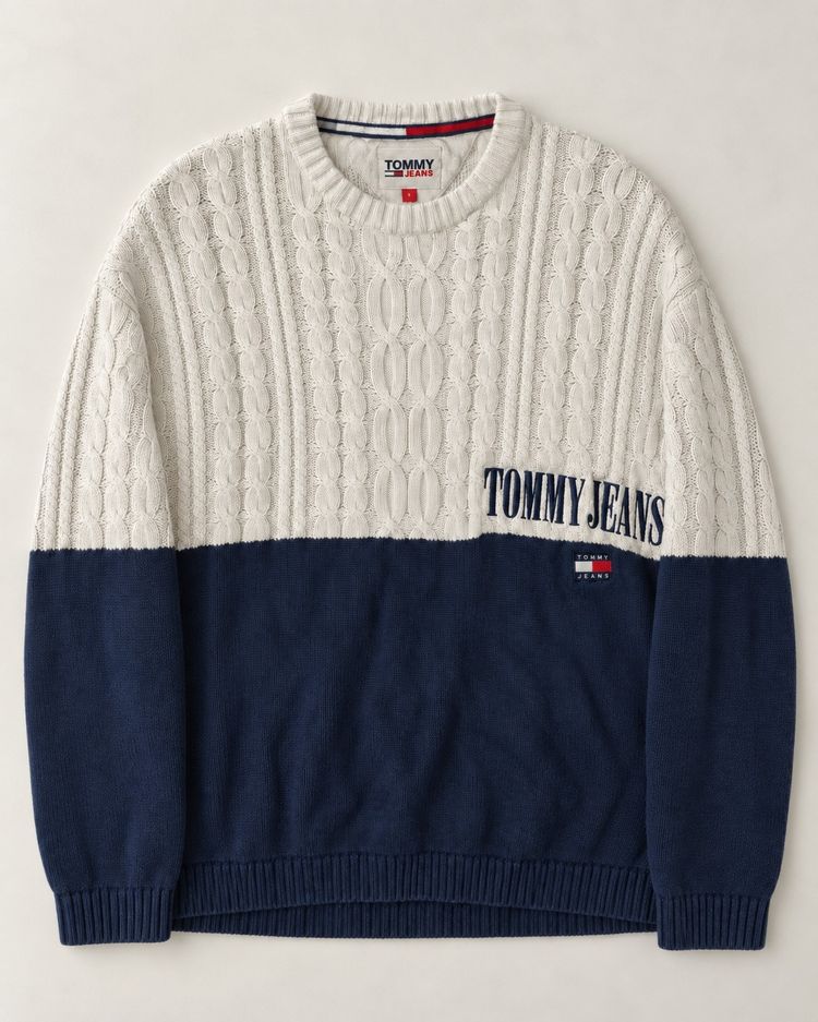 Immagine di Tommy Jeans Colorblock Cable Knit Sweater 3
