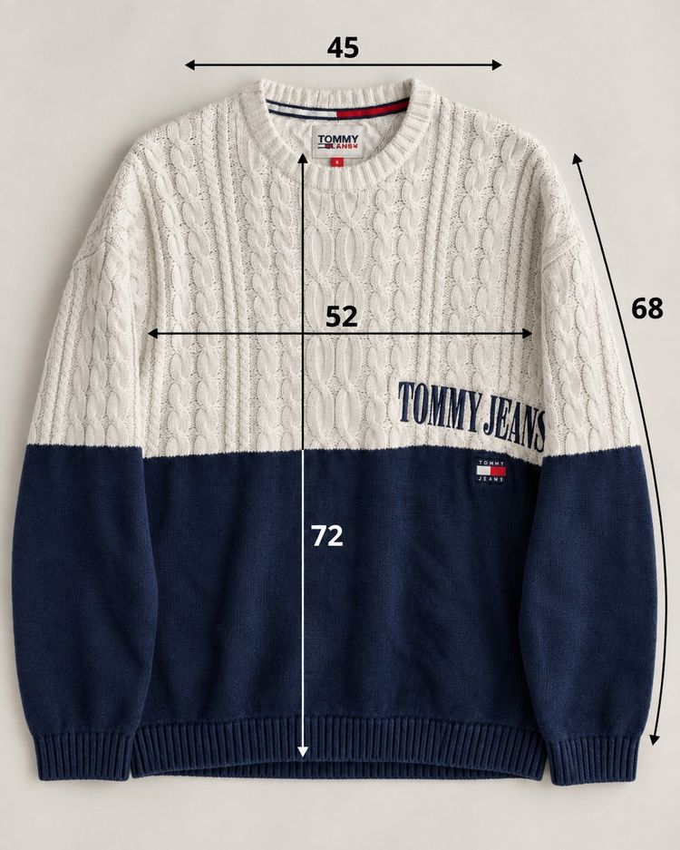 Immagine di Tommy Jeans Colorblock Cable Knit Sweater 5