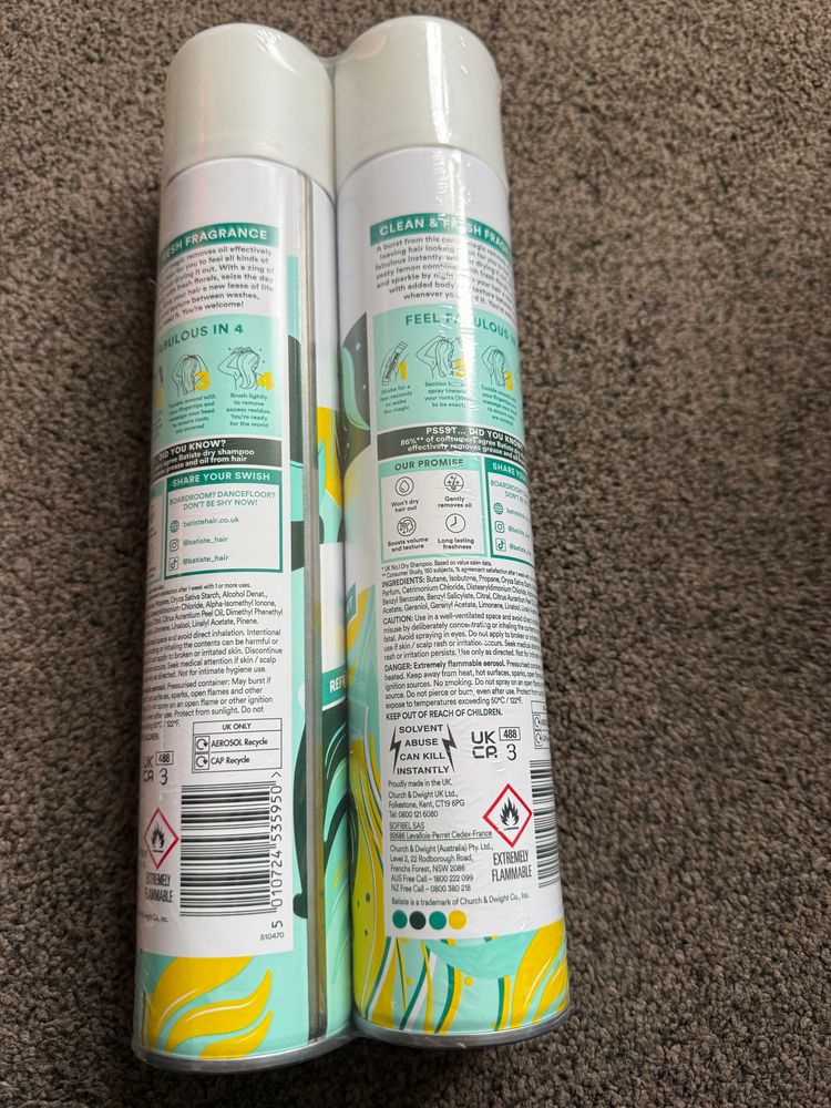 Batiste Dry Shampoo Original Classic Fresh pack of 2  2