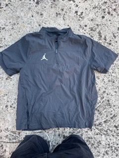 Jordan black short sleeve quarter zip shirt product image