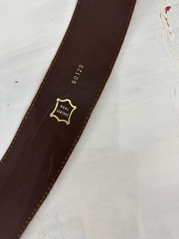 vintage edit: indie sleaze | brown leather belt with buckle detail image 3