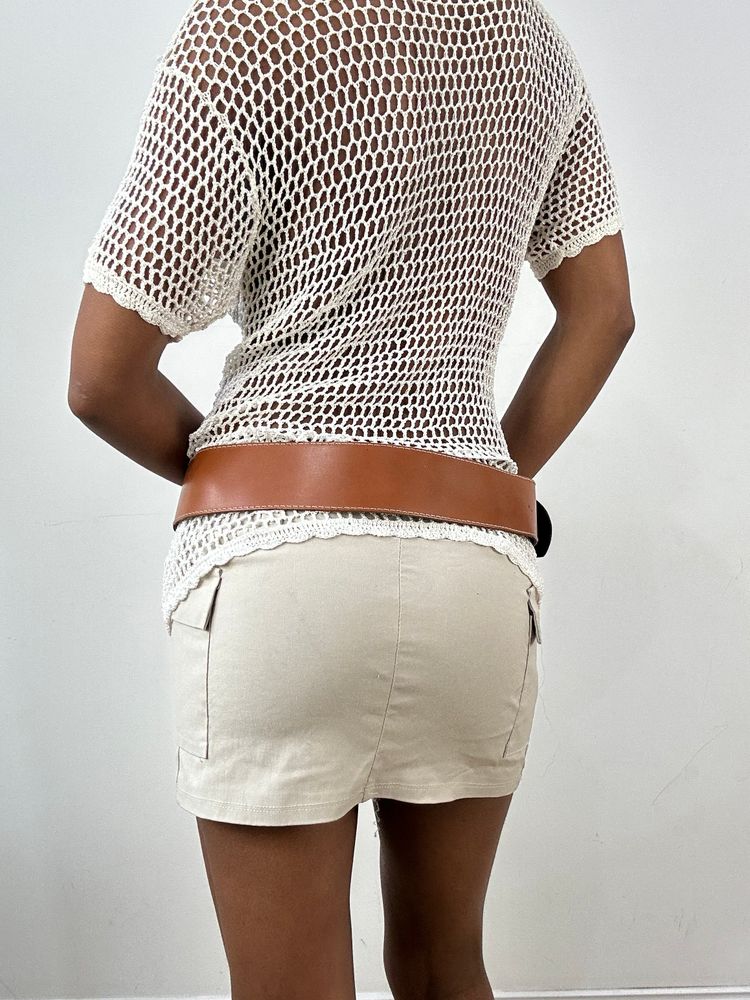 vintage edit: indie sleaze | brown leather belt with buckle detail image 7