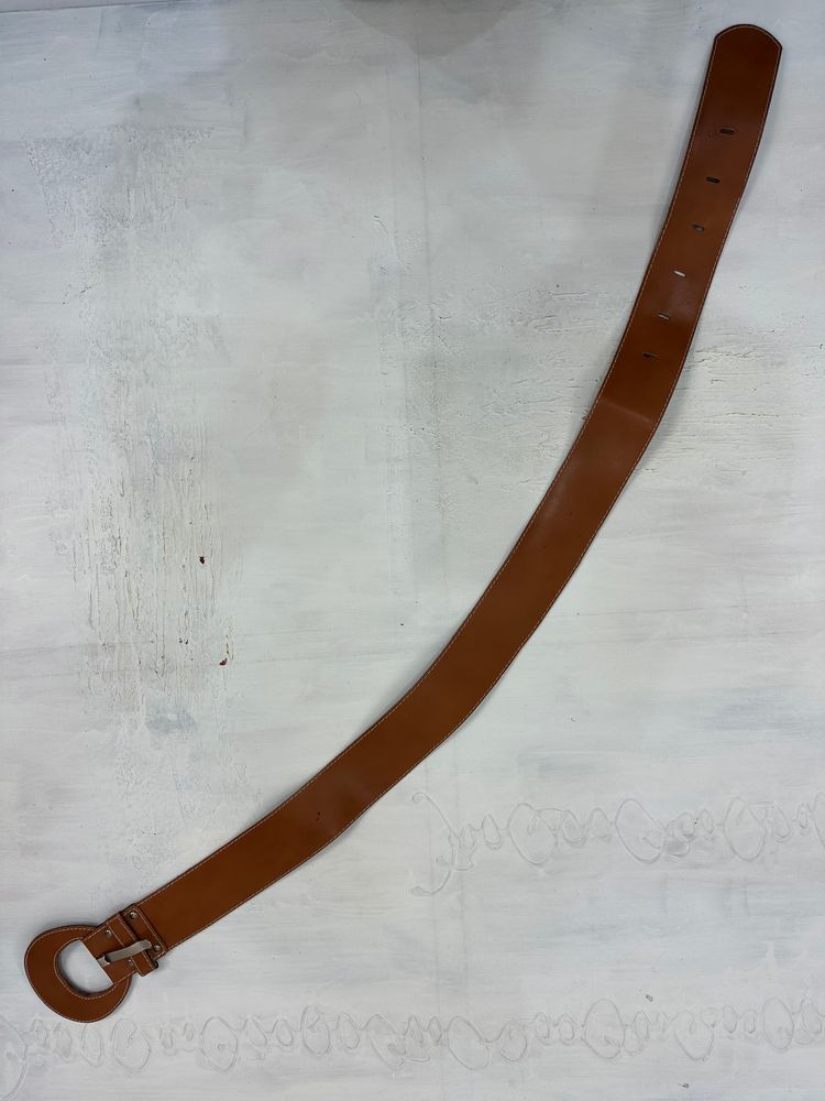 vintage edit: indie sleaze | brown leather belt with buckle detail image 6