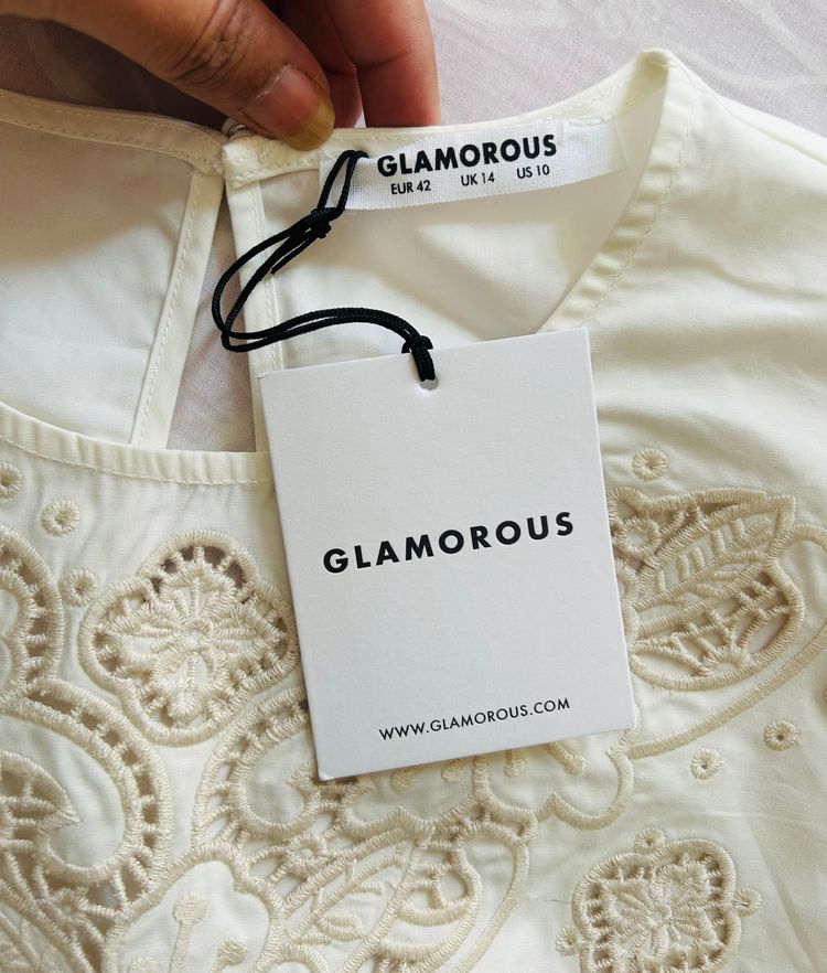 Glamorous Embroidered White Blouse 2