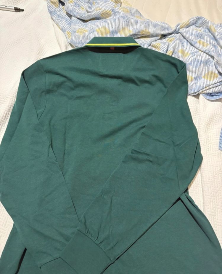 Immagine di Cotton Belt Long Sleeve Polo Shirt 2