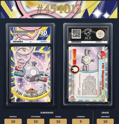 ACE 10 MAGNETON TOPPS 2 SLAB GEM MINT #81