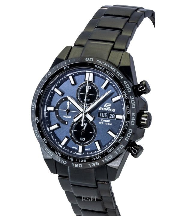 Casio Edifice Analog Chronograph Stainless Steel Blue Dial Quartz EFR-574DC-2AV 100M Men's Watch image 3