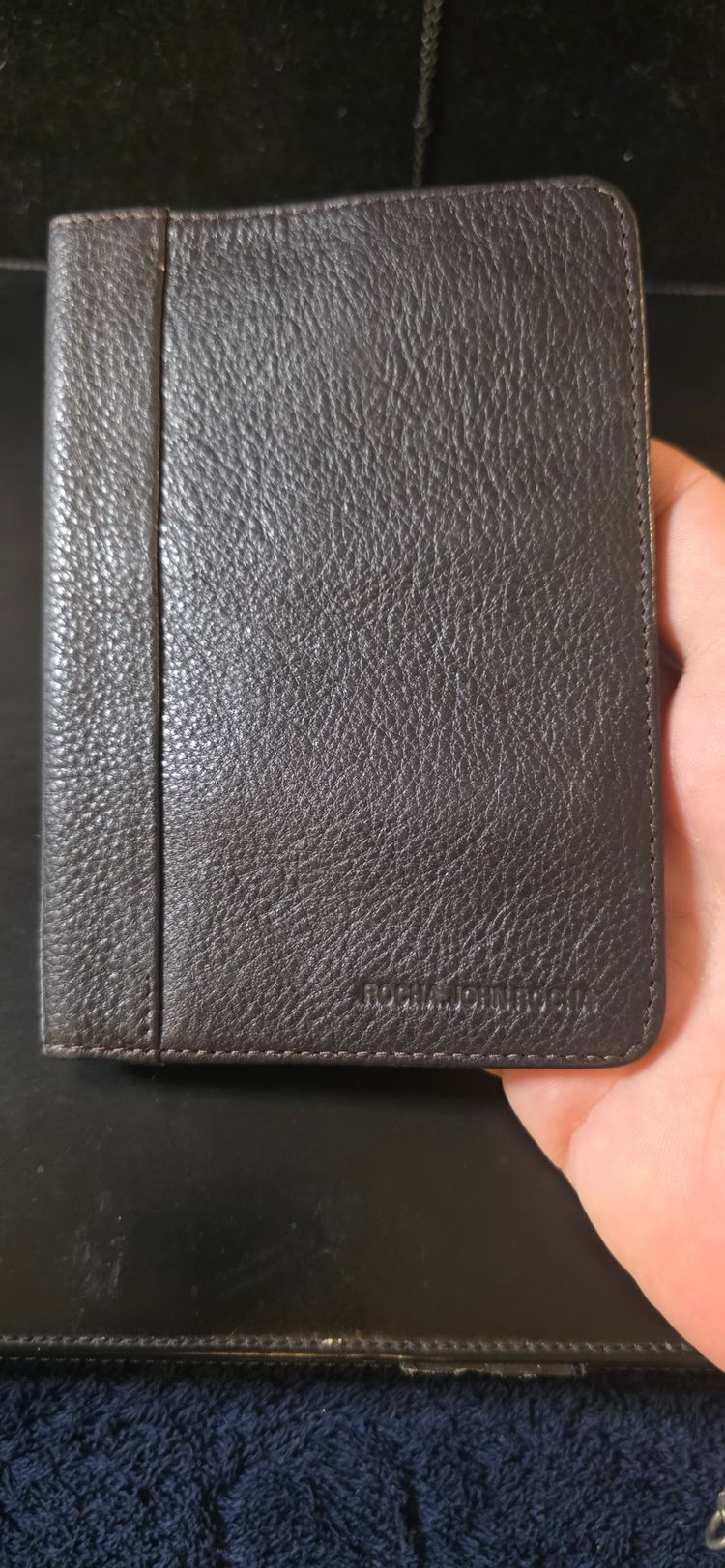 Black Leather Wallet by ROCHA JOHN ROCHA