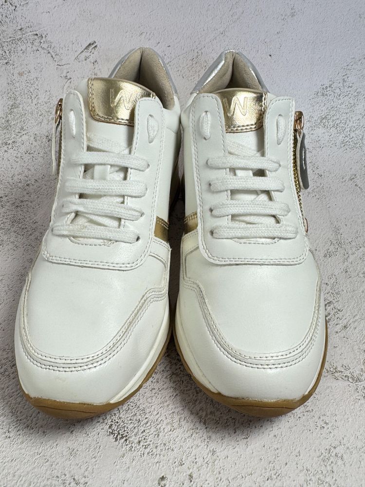 Westland White And Gold Sneakers 2