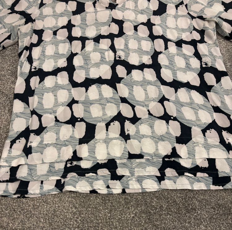 White Stuff Patterned Blouse long sleeve size 8 VGC 3
