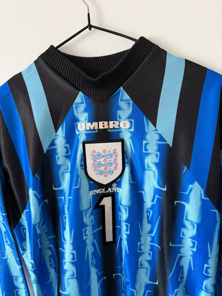 Vintage Umbro England David Seaman Goalkeeper Jersey #1 Made in England Kids  2