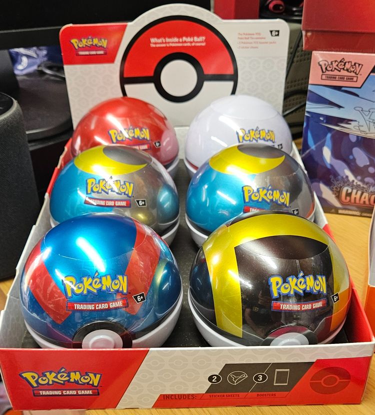 1x Pokémon Trading Card Game Poké Ball Tin b26