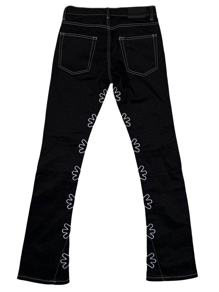 Lost Shdws Flower Embroidered Jeans 5