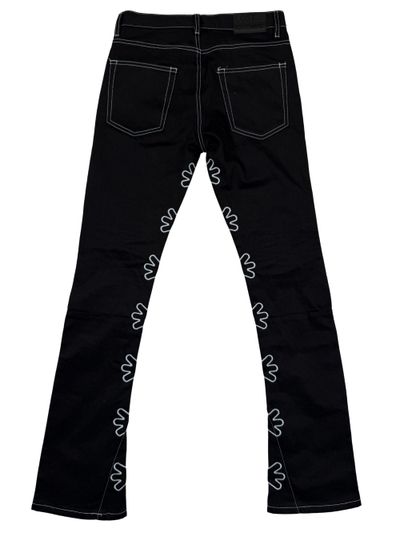 Lost Shdws Flower Embroidered Jeans 5