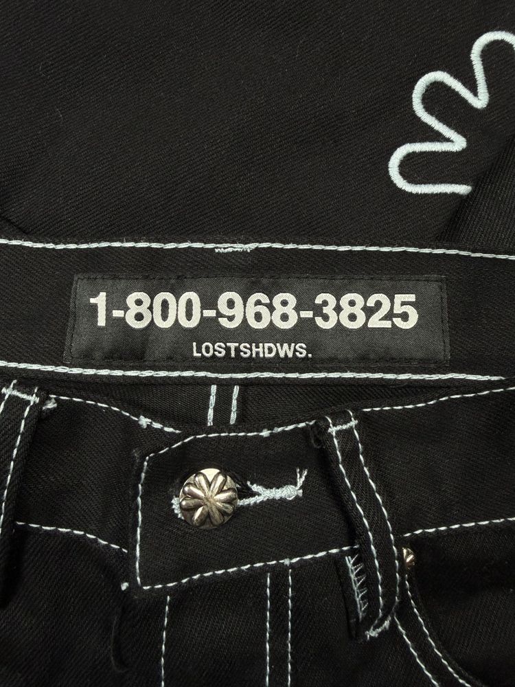 Lost Shdws Flower Embroidered Jeans 2
