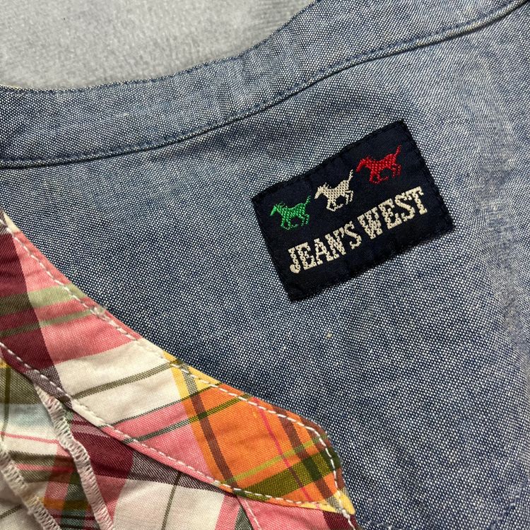 Jeans West sleeveless plaid shirt 4