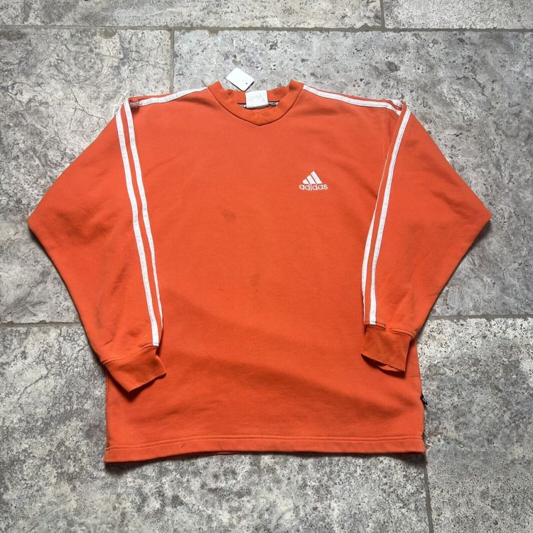Adidas Sweatshirt Crewneck, Orange, Mens, Large 4