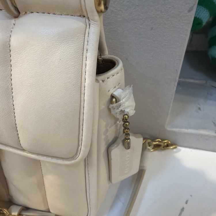 Coach Mini Willis Top Handle 18 Crossbody Bag Chalk Special Edition Quilted BNWT image 2