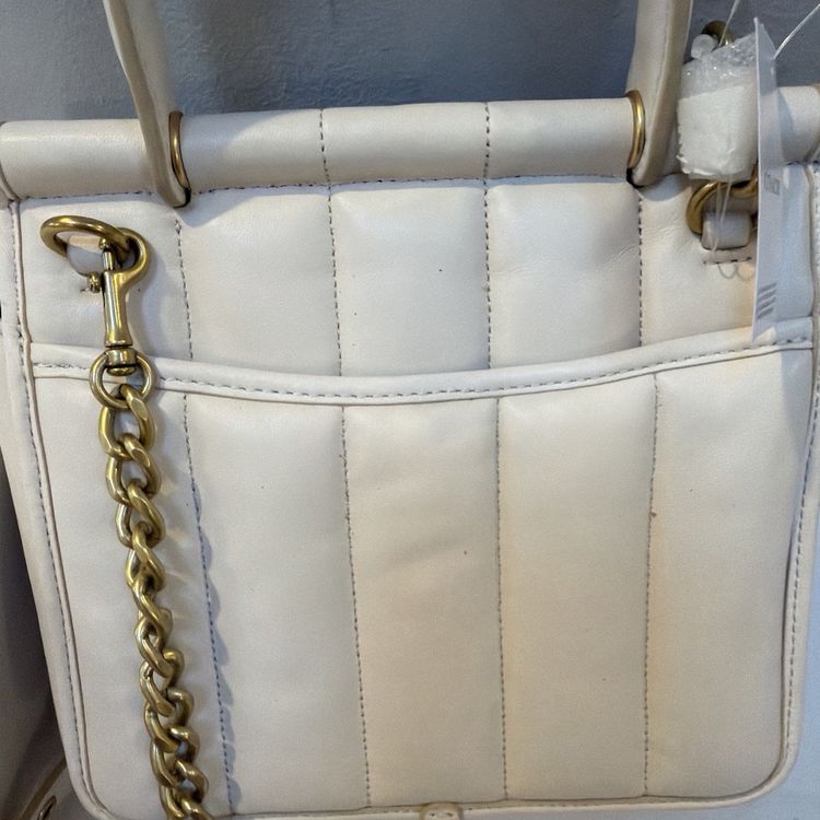 Coach Mini Willis Top Handle 18 Crossbody Bag Chalk Special Edition Quilted BNWT image 3