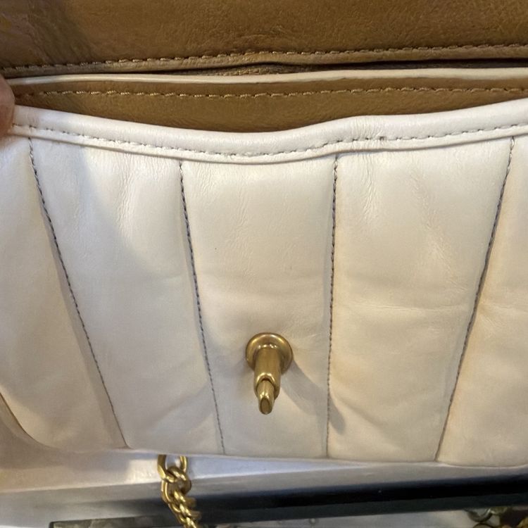 Coach Mini Willis Top Handle 18 Crossbody Bag Chalk Special Edition Quilted BNWT image 5